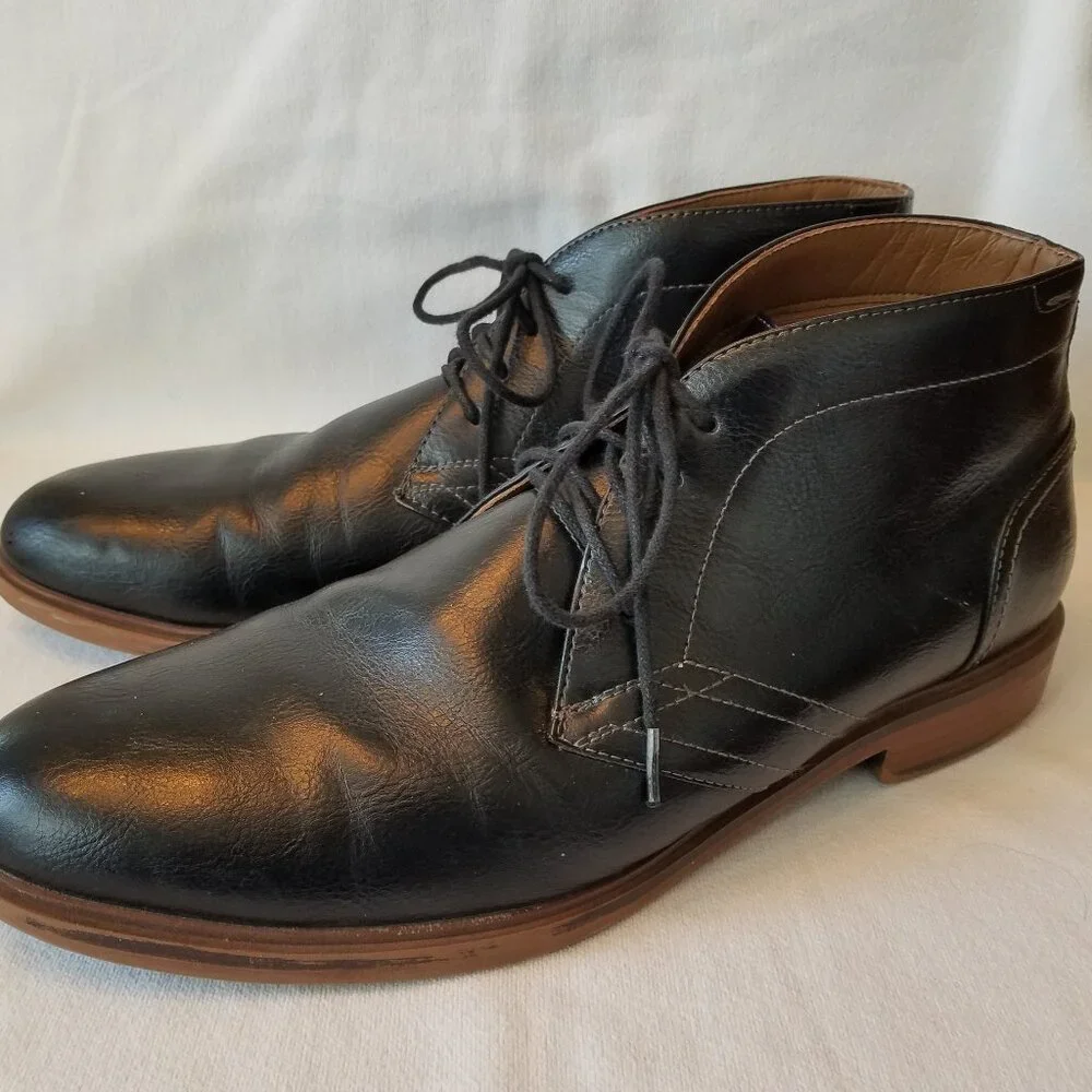 Sonoma Ortholite Aaron Chukka Ankle Boots Black Men's Size 12M Dress Shoes